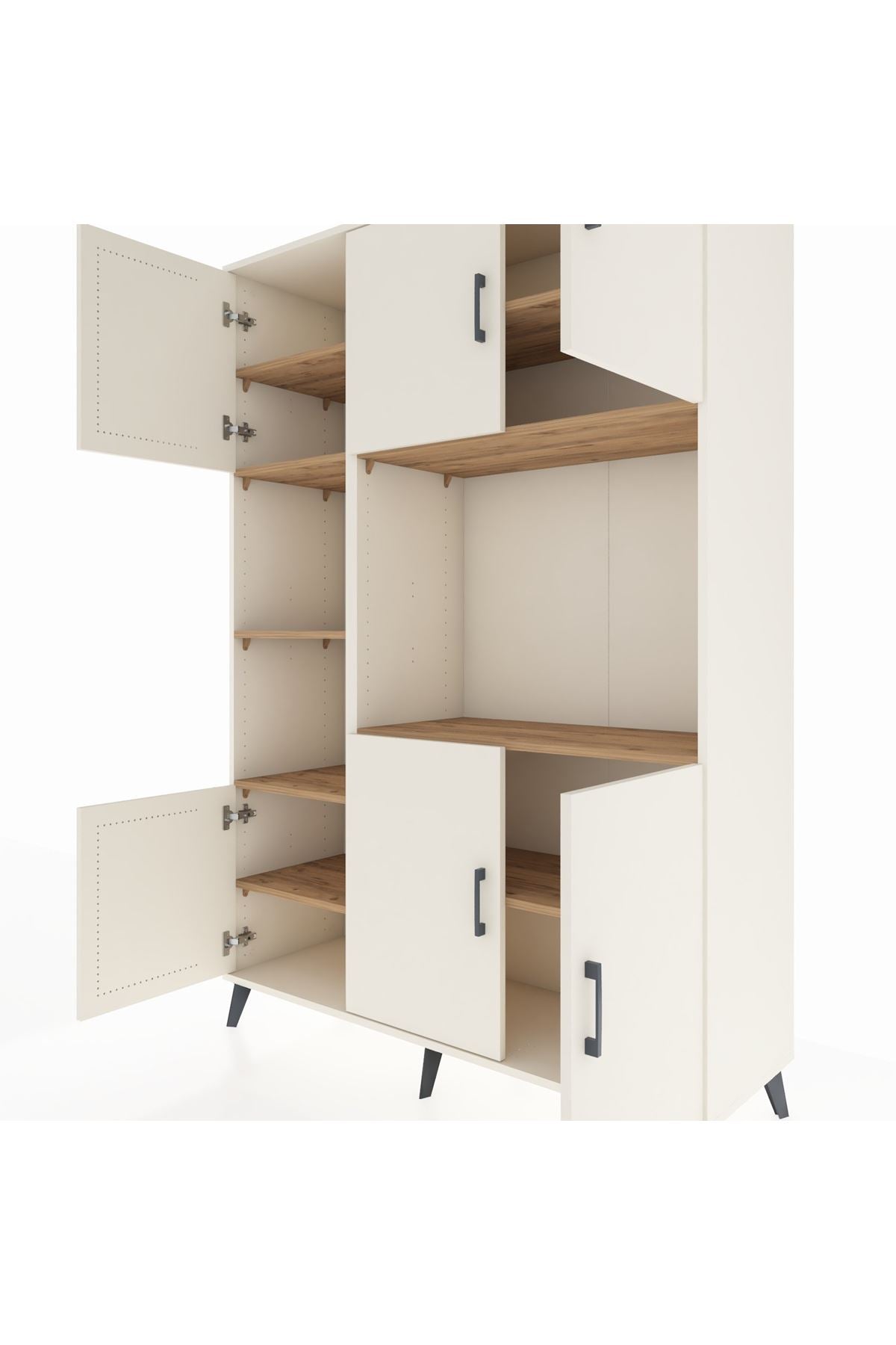 Hyperion Dolap 9 Raflı 6 Kapaklı 132x44x195 Aytaşı-Aytaşı/Çam