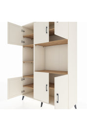 Hyperion Dolap 9 Raflı 6 Kapaklı 132x44x195 Aytaşı-Aytaşı/Çam