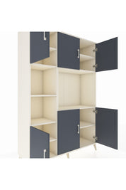 Hyperion Dolap 9 Raflı 6 Kapaklı 132x44x195 Aytaşı-Antrasit/Aytaşı