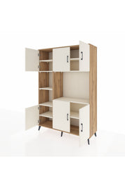 Hyperion Dolap 9 Raflı 6 Kapaklı 132x44x195 Çam-Aytaşı/Aytaşı