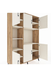 Hyperion Dolap 9 Raflı 6 Kapaklı 132x44x195 Çam-Aytaşı/Aytaşı