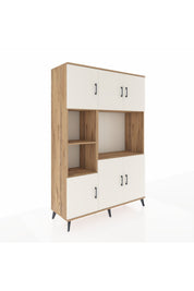 Hyperion Dolap 9 Raflı 6 Kapaklı 132x44x195 Çam-Aytaşı/Çam