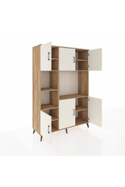 Hyperion Dolap 9 Raflı 6 Kapaklı 132x44x195 Çam-Aytaşı/Çam