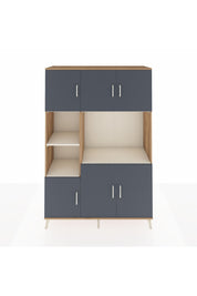 Hyperion Dolap 9 Raflı 6 Kapaklı 132x44x195 Çam-Antrasit/Aytaşı