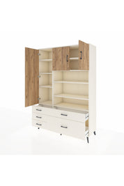 Hyperion Dolap 9 Raflı 5 Çekmeceli 3 Kapaklı 132x44x195 Aytaşı-Çam/Aytaşı