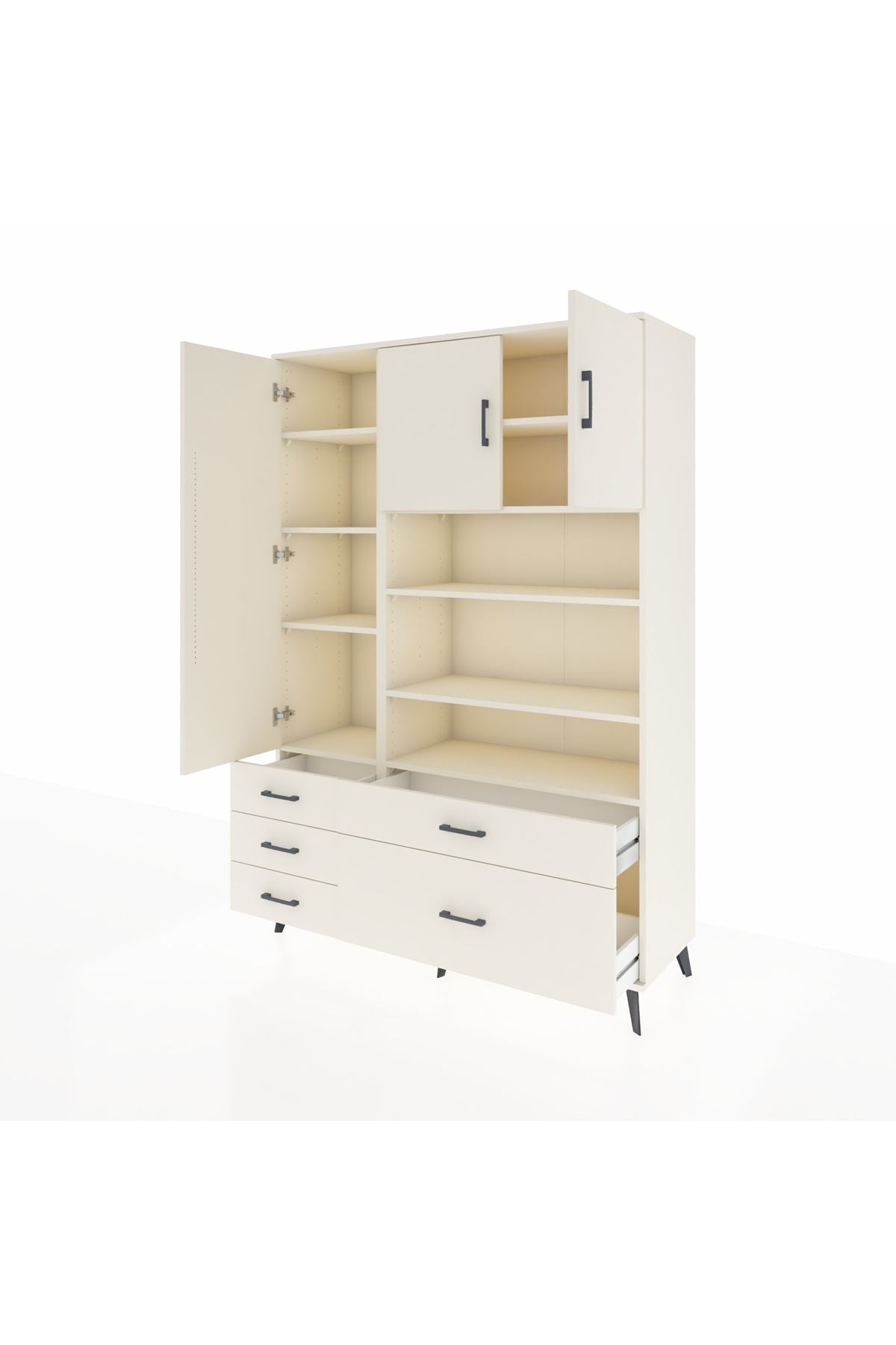 Hyperion Dolap 9 Raflı 5 Çekmeceli 3 Kapaklı 132x44x195 Aytaşı-Aytaşı/Aytaşı