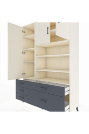 Hyperion Dolap 9 Raflı 5 Çekmeceli 3 Kapaklı 132x44x195 Aytaşı-Aytaşı/Antrasit