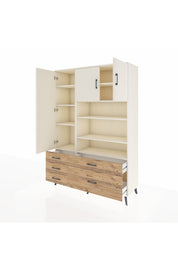 Hyperion Dolap 9 Raflı 5 Çekmeceli 3 Kapaklı 132x44x195 Aytaşı-Aytaşı/Çam