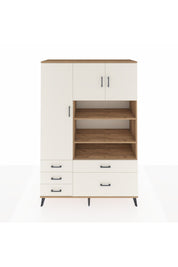 Hyperion Dolap 9 Raflı 5 Çekmeceli 3 Kapaklı 132x44x195 Çam-Aytaşı/Aytaşı