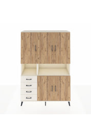 Hyperion Dolap 7 Raflı 4 Çekmeceli 5 Kapaklı 132x44x195 Aytaşı-Çam/Aytaşı