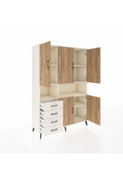 Hyperion Dolap 7 Raflı 4 Çekmeceli 5 Kapaklı 132x44x195 Aytaşı-Çam/Aytaşı