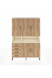 Hyperion Dolap 7 Raflı 4 Çekmeceli 5 Kapaklı 132x44x195 Aytaşı-Çam/Çam