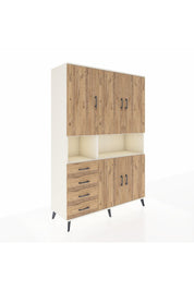 Hyperion Dolap 7 Raflı 4 Çekmeceli 5 Kapaklı 132x44x195 Aytaşı-Çam/Çam