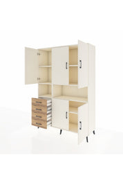 Hyperion Dolap 7 Raflı 4 Çekmeceli 5 Kapaklı 132x44x195 Aytaşı-Aytaşı/Çam