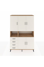 Hyperion Dolap 7 Raflı 4 Çekmeceli 5 Kapaklı 132x44x195 Çam-Aytaşı/Aytaşı