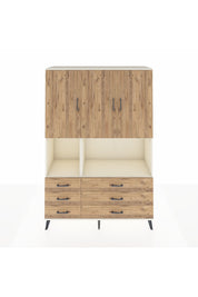 Hyperion Dolap 6 Raflı 6 Çekmeceli 3 Kapaklı 132x44x195 Aytaşı-Çam/Çam