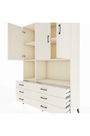 Hyperion Dolap 6 Raflı 6 Çekmeceli 3 Kapaklı 132x44x195 Aytaşı-Aytaşı/Aytaşı