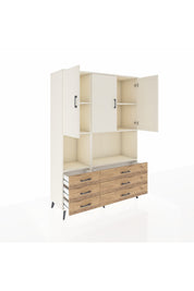 Hyperion Dolap 6 Raflı 6 Çekmeceli 3 Kapaklı 132x44x195 Aytaşı-Aytaşı/Çam