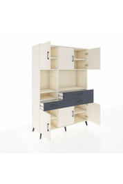 Hyperion Dolap 9 Raflı 3 Çekmeceli 6 Kapaklı 132x44x195 Aytaşı-Aytaşı/Antrasit