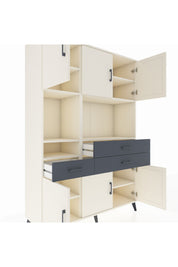 Hyperion Dolap 9 Raflı 3 Çekmeceli 6 Kapaklı 132x44x195 Aytaşı-Aytaşı/Antrasit