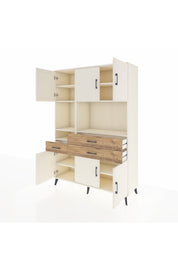 Hyperion Dolap 9 Raflı 3 Çekmeceli 6 Kapaklı 132x44x195 Aytaşı-Aytaşı/Çam