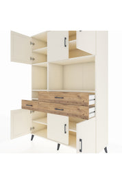 Hyperion Dolap 9 Raflı 3 Çekmeceli 6 Kapaklı 132x44x195 Aytaşı-Aytaşı/Çam