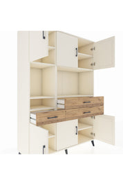 Hyperion Dolap 9 Raflı 3 Çekmeceli 6 Kapaklı 132x44x195 Aytaşı-Aytaşı/Çam