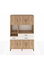 Hyperion Dolap 9 Raflı 3 Çekmeceli 6 Kapaklı 132x44x195 Çam-Çam/Aytaşı