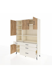 Hyperion Dolap 9 Raflı 4 Çekmeceli 4 Kapaklı 132x44x195 Aytaşı-Çam/Aytaşı