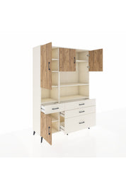 Hyperion Dolap 9 Raflı 4 Çekmeceli 4 Kapaklı 132x44x195 Aytaşı-Çam/Aytaşı