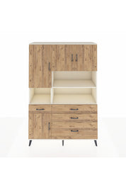 Hyperion Dolap 9 Raflı 4 Çekmeceli 4 Kapaklı 132x44x195 Aytaşı-Çam/Çam