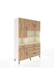 Hyperion Dolap 9 Raflı 4 Çekmeceli 4 Kapaklı 132x44x195 Aytaşı-Çam/Çam