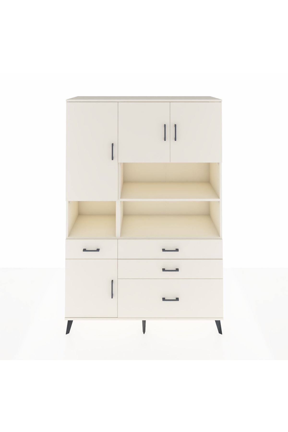 Hyperion Dolap 9 Raflı 4 Çekmeceli 4 Kapaklı 132x44x195 Aytaşı-Aytaşı/Aytaşı