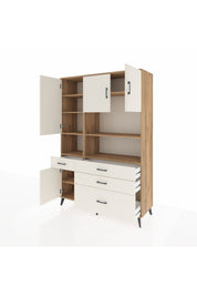 Hyperion Dolap 9 Raflı 4 Çekmeceli 4 Kapaklı 132x44x195 Çam-Aytaşı/Aytaşı
