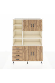 Hyperion Dolap 9 Raflı 4 Çekmeceli 4 Kapaklı 132x44x195 Aytaşı-Çam/Çam