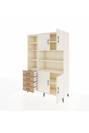 Hyperion Dolap 9 Raflı 4 Çekmeceli 4 Kapaklı 132x44x195 Aytaşı-Aytaşı/Çam