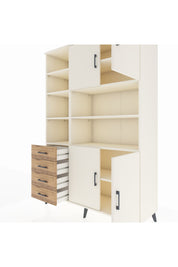 Hyperion Dolap 9 Raflı 4 Çekmeceli 4 Kapaklı 132x44x195 Aytaşı-Aytaşı/Çam