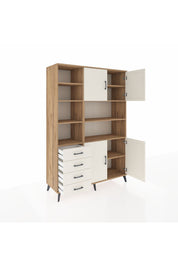Hyperion Dolap 9 Raflı 4 Çekmeceli 4 Kapaklı 132x44x195 Çam-Aytaşı/Aytaşı