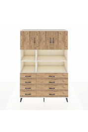 Hyperion Dolap 8 Raflı 8 Çekmeceli 3 Kapaklı 132x44x195 Aytaşı-Çam/Çam