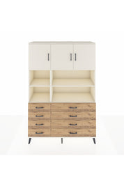 Hyperion Dolap 8 Raflı 8 Çekmeceli 3 Kapaklı 132x44x195 Aytaşı-Aytaşı/Çam