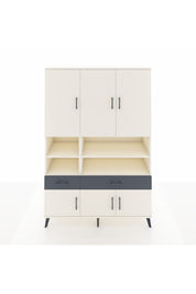 Hyperion Dolap 8 Raflı 2 Çekmeceli 6 Kapaklı 132x44x195 Aytaşı-Aytaşı/Antrasit