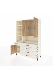 Hyperion Dolap 8 Raflı 5 Çekmeceli 3 Kapaklı 132x44x195 Aytaşı-Çam/Aytaşı