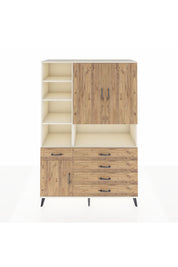 Hyperion Dolap 8 Raflı 5 Çekmeceli 3 Kapaklı 132x44x195 Aytaşı-Çam/Çam