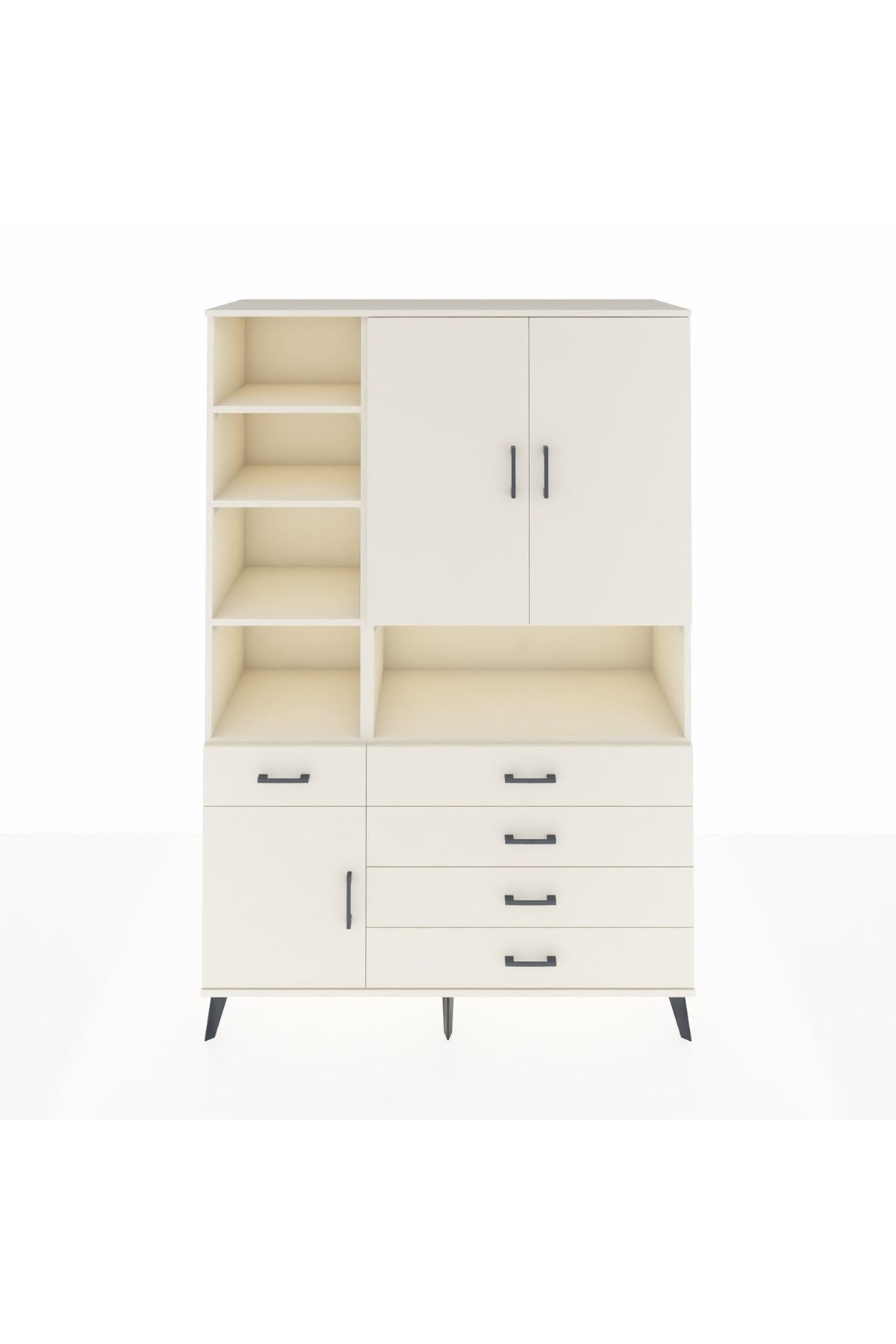 Hyperion Dolap 8 Raflı 5 Çekmeceli 3 Kapaklı 132x44x195 Aytaşı-Aytaşı/Aytaşı