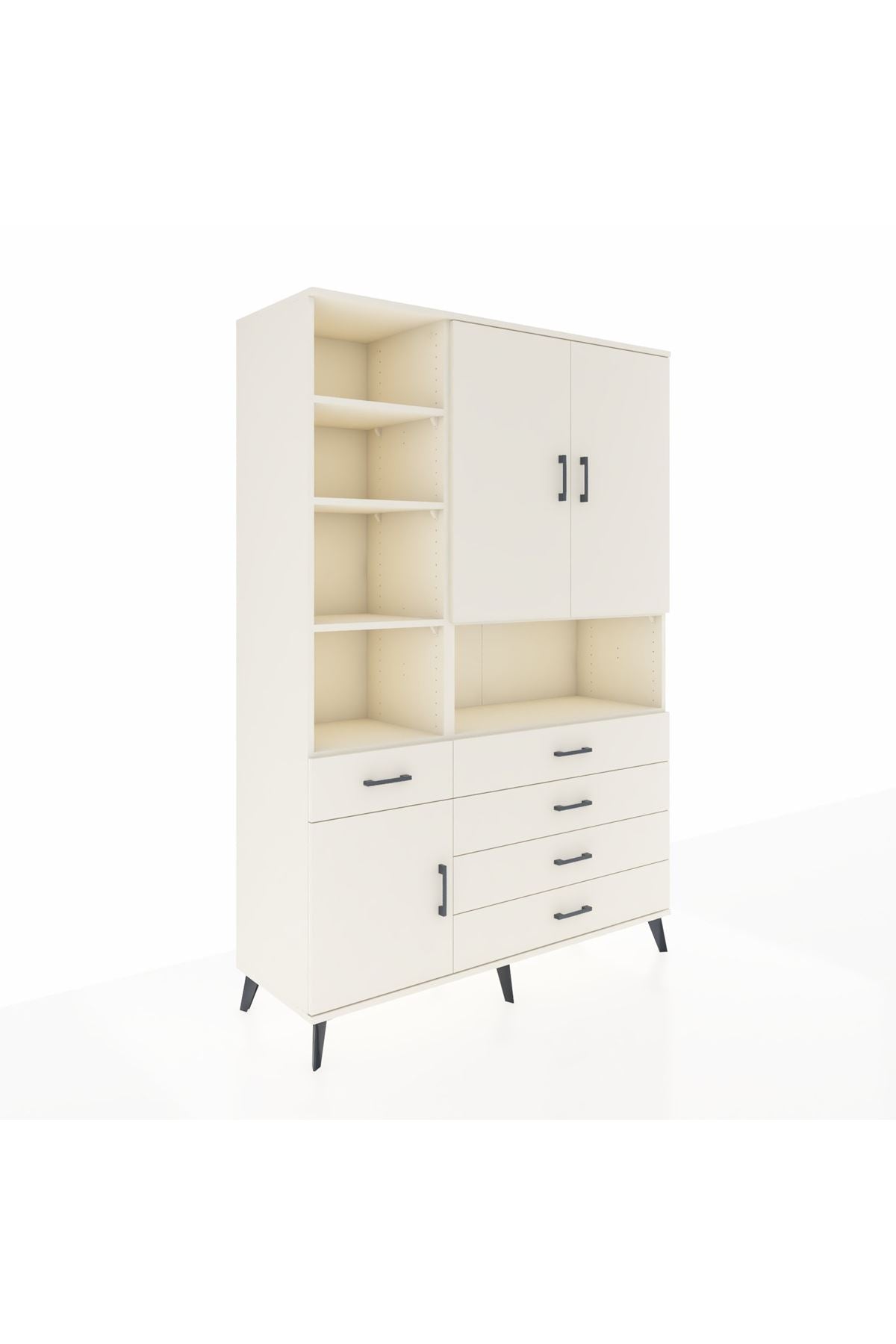 Hyperion Dolap 8 Raflı 5 Çekmeceli 3 Kapaklı 132x44x195 Aytaşı-Aytaşı/Aytaşı