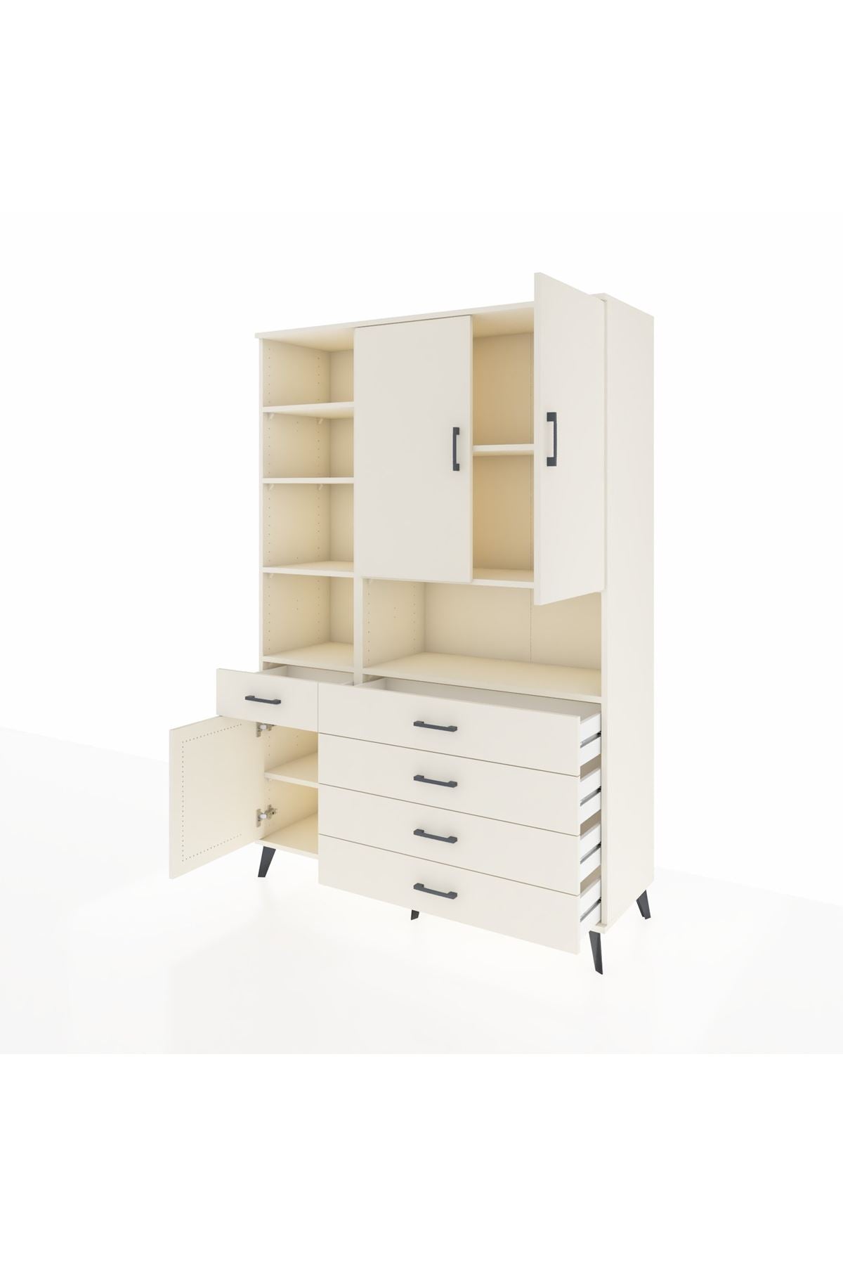 Hyperion Dolap 8 Raflı 5 Çekmeceli 3 Kapaklı 132x44x195 Aytaşı-Aytaşı/Aytaşı