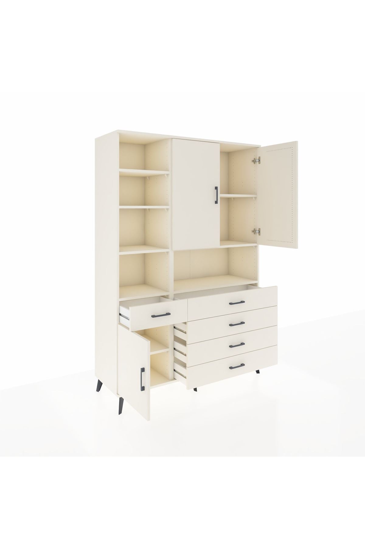 Hyperion Dolap 8 Raflı 5 Çekmeceli 3 Kapaklı 132x44x195 Aytaşı-Aytaşı/Aytaşı