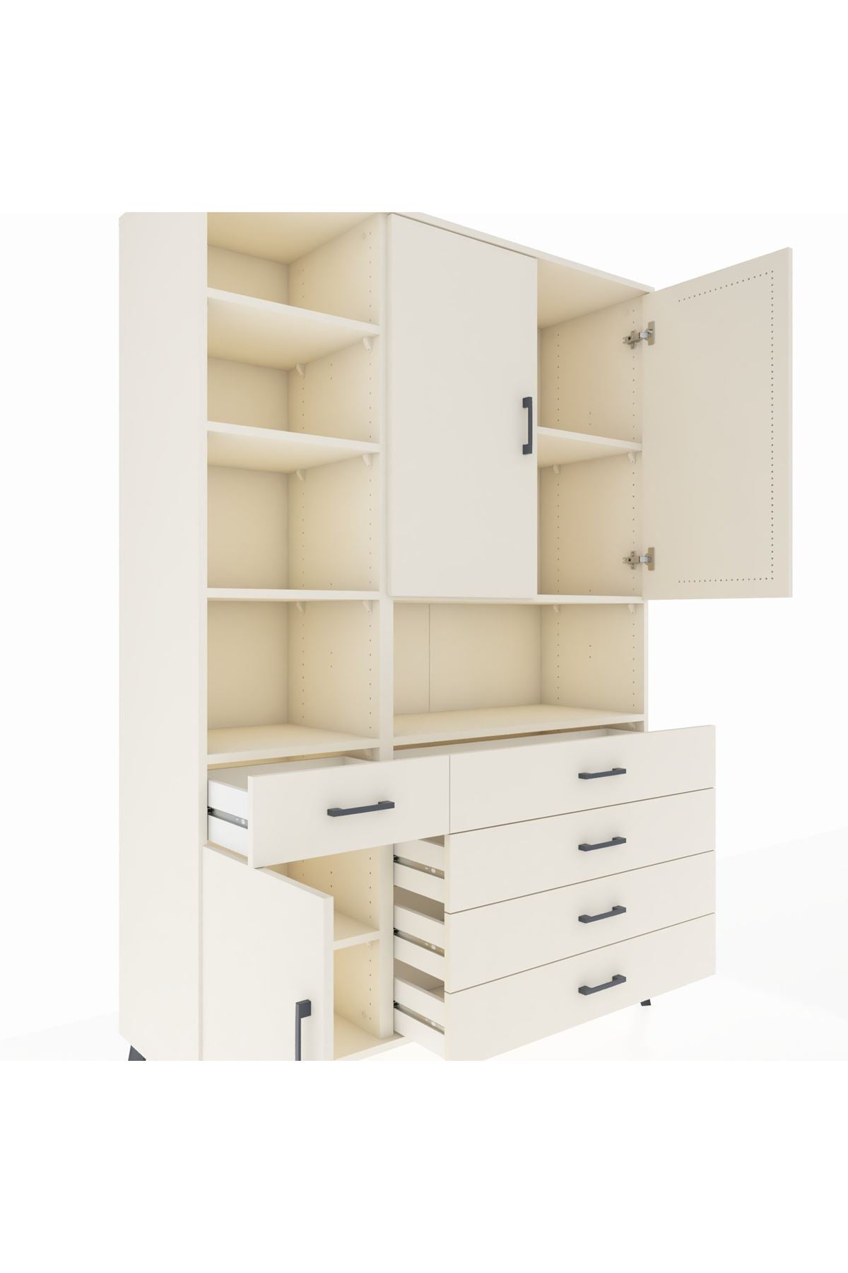 Hyperion Dolap 8 Raflı 5 Çekmeceli 3 Kapaklı 132x44x195 Aytaşı-Aytaşı/Aytaşı