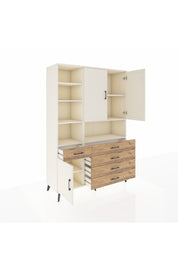 Hyperion Dolap 8 Raflı 5 Çekmeceli 3 Kapaklı 132x44x195 Aytaşı-Aytaşı/Çam