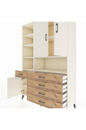 Hyperion Dolap 8 Raflı 5 Çekmeceli 3 Kapaklı 132x44x195 Aytaşı-Aytaşı/Çam